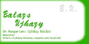 balazs ujhazy business card