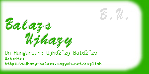 balazs ujhazy business card